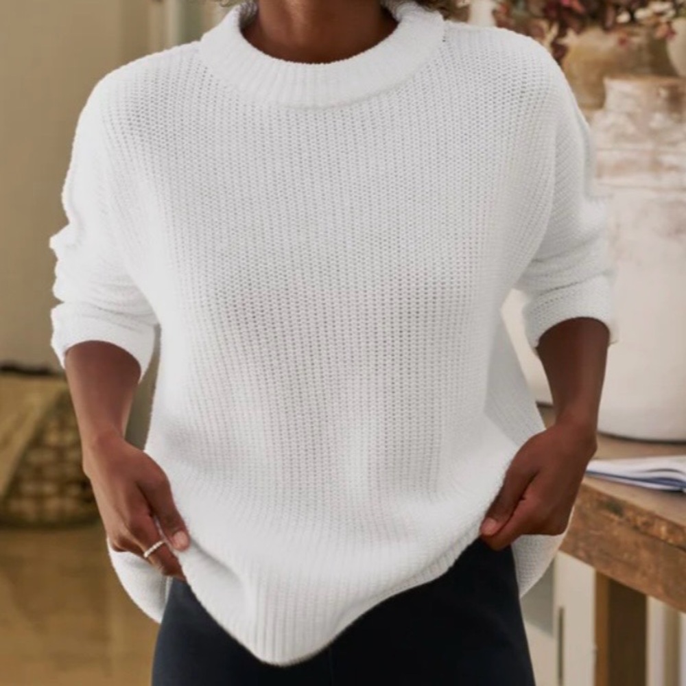Frank and Eileen Montecito Sweater - White - Small